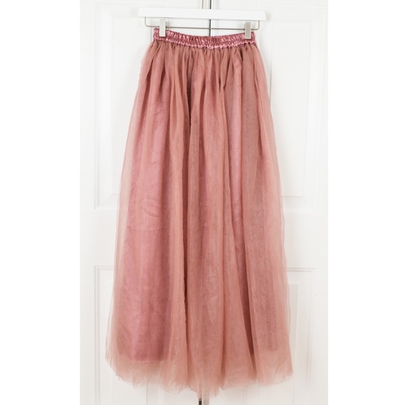Omelas Dresses & Skirts - Long Floor Length Tulle Skirt High Waisted Maxi